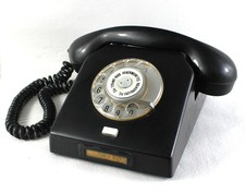 DDR RFT Nordfern W63 Telefon Bakelit Wählscheibe Ostalgie Schwarz Deko Vintage