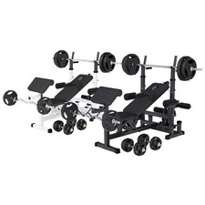 GORILLA SPORTS® Kraftstation Hantelbank Multifunktion Trainingsbank Fitnessgerät