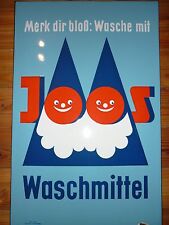 Altes "JOOS Waschmittel" Emailschild Schild Werbeschild Emaille Werbung Email