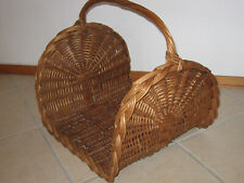 Korb Weidenkorb geflochten Tragekorb Tragegriff Holzkorb Zeitungskorb 47x37cm