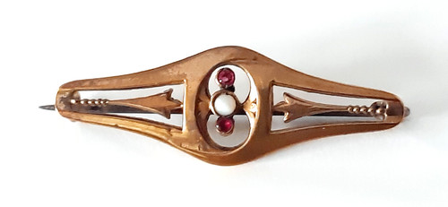 Jugendstil brosche rosa - brosche,