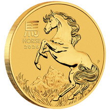 Goldmünze Jahr des Pferdes