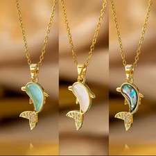 Delphin Halskette BLAU Damen