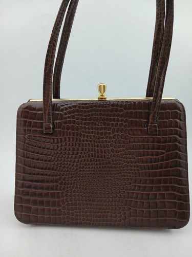 Vintage handtasche krokoimitat - vintage,