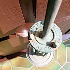 Antik+Wäschestampfer+Gemarkt**D.G.M.D. WASCHBLITZ**H./88 cm+80/100 Jahre+Sammler