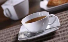 6 Stück Teetassen mit Untertassen Victoria Porzellan weiß Made in Europe