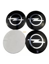 4 Stück Für Opel Nabendeckel Nabenkappen Felgendeckel Schwarz Aufkleber 56mm Neu