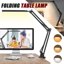 LED Klemmleuchte Dimmbar Schreibtischlampe mit Schwenkarm USB Tischlampe 14W