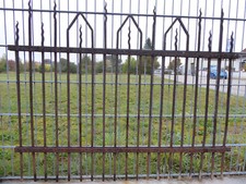 Nr.3800 altes Zaunelement Zaunteil rostig Deko Garten Rankhilfe Zaun Gitter !