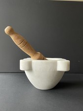 Marmor Mörser Holzstößel Frankreich