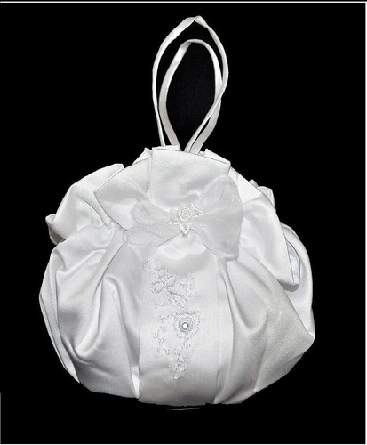 Beutel satin täschchen weiß - beutel,