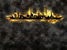 220cm LED Skyline Stadt Kiel