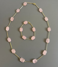 Vintage rosenquarz schmuck set - vintage,