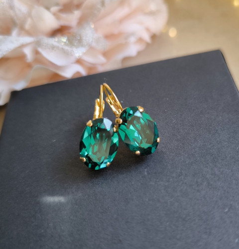 Ohrringe mit swarovski oval - ohrringe,