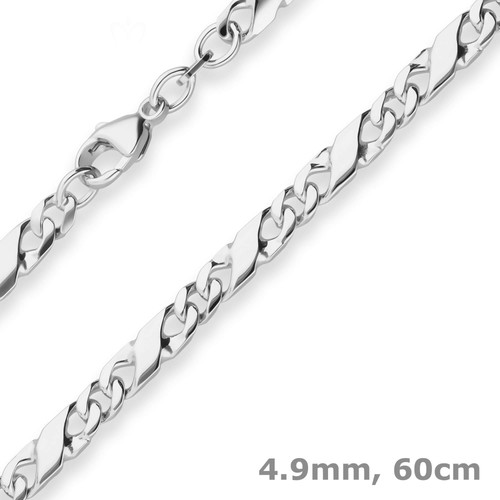 9mm dollarkette silberkette - 4,9mm,