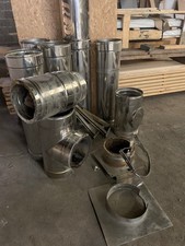 Edelstahlschornstein D 250 doppelwandig gedämmt Außenkamin