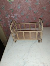 Altes Bett um 1940 Kinderzimmer-Puppenhaus-Puppenstube-doll-poupee für Bastler 