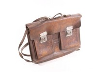 alte Aktentasche Ranzen Tasche Büro Vintage Ledertasche Leder