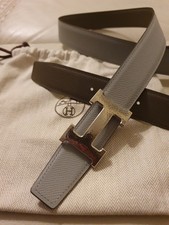 Hermès Gürtel mit seltener Hammerschlag H Schließe,Modell Martelée