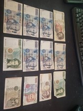 Geldscheine Italienische Lire 12 Scheine