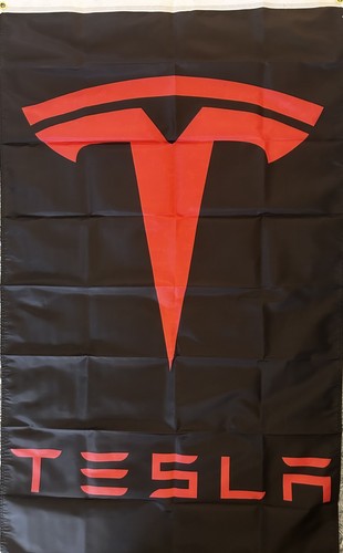 Tesla fahne elektro auto model - fahne,