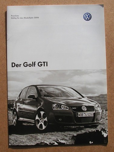 Golf gti preisliste - 5, gti,