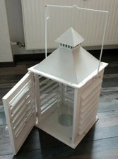 XXL Laterne Windlicht 54cm Weiß Holz Metall Retro Vintage Shabby  *Nur Abholung*