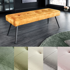 Sitzbank BOUTIQUE - 100cm - AUSWAHL - Cord - Samt - Strukturstoff - Polsterbank