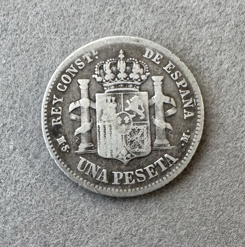 1882 one peseta spanien - one,
