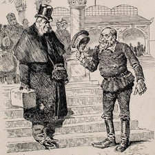 Karikatur Männerbildnis Am