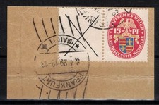 Dt. Reich W 31 gestempelt auf Briefstück einwandfrei Attestkopie Schlegel BPP