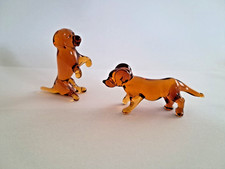 Glastiere 2 Hunde Handarbeit