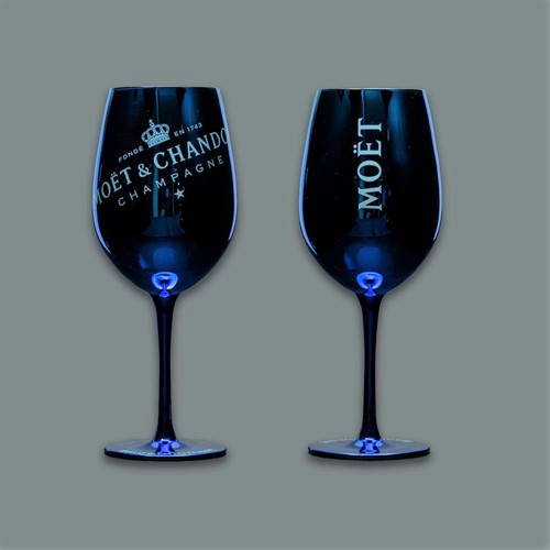 Moet chandon glas blau - 2x,