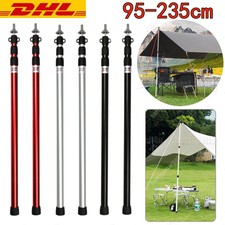 2x Teleskop Zeltstange Alu Aufstellstange Sonnensegel Tarpstange Stützstange Set