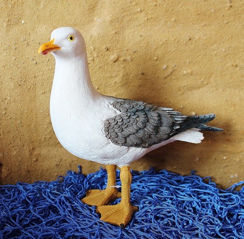 Deko figur stehende möwe - stehende,