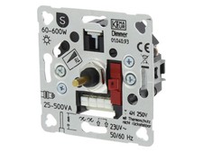 Dreh-Dimmer-Einsatz R,L 60-600W 25-500VA passt Berker Gira Jung Peha Drehdimmer