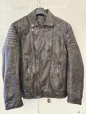 Camp David Lederjacke – Schwarz (Used Look), Biker-Style, Größe L