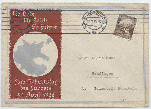 Reich 1938 sonderkuvert - d,