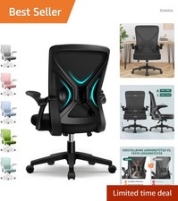 Ergonomischer Bürostuhl Netz Drehstuhl mit Hocharmlehnen Lendenstütze