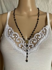 Rosenkranzkette schwarz/gold