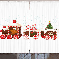 Weihnachten Rustikale Gardine Lebkuchen Zug
