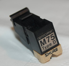 SHURE PLATTENSPIELER TONKOPF mit MAGNETSYSTEM Typ:M75 type D NADELTRÄGER  1978