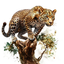 Car Sticker 18x18 cm | Leopard