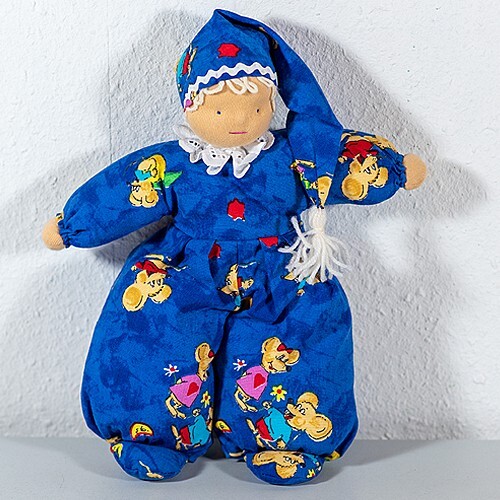 Wichtel blau stoffpuppe - stoffpuppe, ca