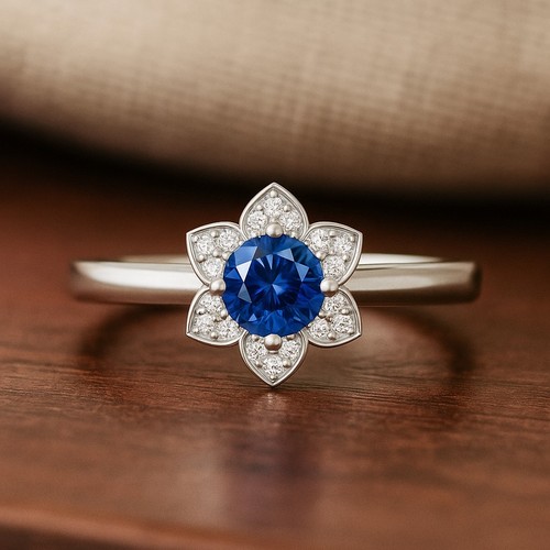 Blauer saphir diamant 925 - saphir,