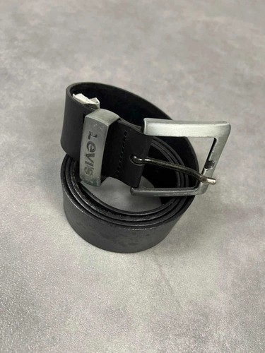 Ledergürtel schwarz vintage - schwarz,