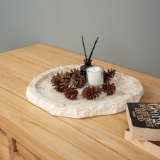 Marmor Tablett creme 30 cm