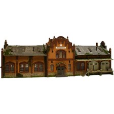 Diorama H0/1:87 Gebäude Lagerhalle Industriehalle Eisengießerei Fabrik patiniert