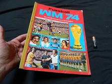 Fussball WM 74 das aktuelle Bergmann Sammelalbum 266 Bilder eingeklebt, 2 fehlen
