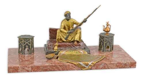 Tintenfass bronzeskulptur - tintenfass,